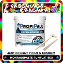 Reifenmontagepaste RUNFLAT BLAU 5 kg Set inkl. Pinsel + Schaber + 3 Stk. Kreide